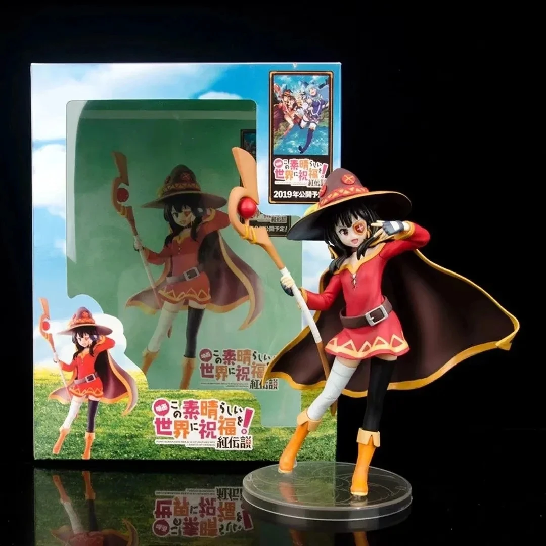 20CM Kono Subarashii Sekai ni Shukufuku Anime Figures Magical girl Konosuba Megumin Action Figure Collectible Model Toy
