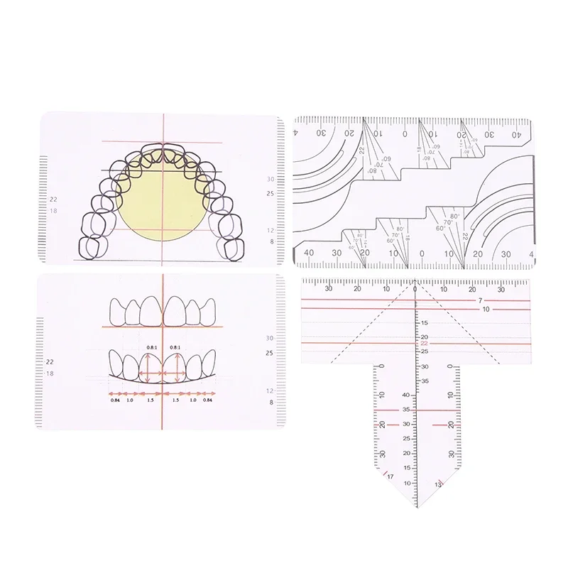 1pc Dental Ruler Guide Plate for Precise Denture Teeth Arrangement Orthodontic Lab Equipment Multifunctional Dental Tools