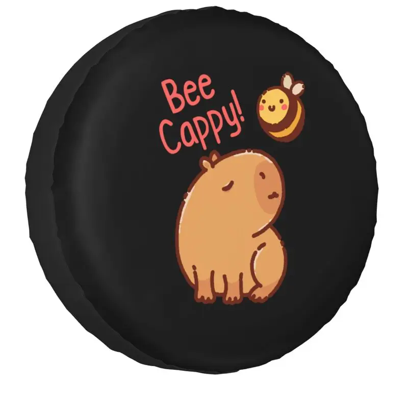 

Custom Bee Cappy Capybara Spare Wheel Tire Cover for Honda CRV Jeep RV SUV Trailer Vehicle Accessories 14" 15" 16" 17"