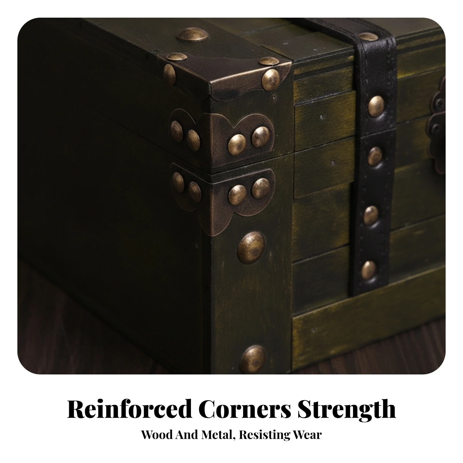 Wooden Storage Box with Hinged Lid Distressed Wooden Box with Metal Latch Chest Multi-Purpose Sturdy for Tabletops, Shelves