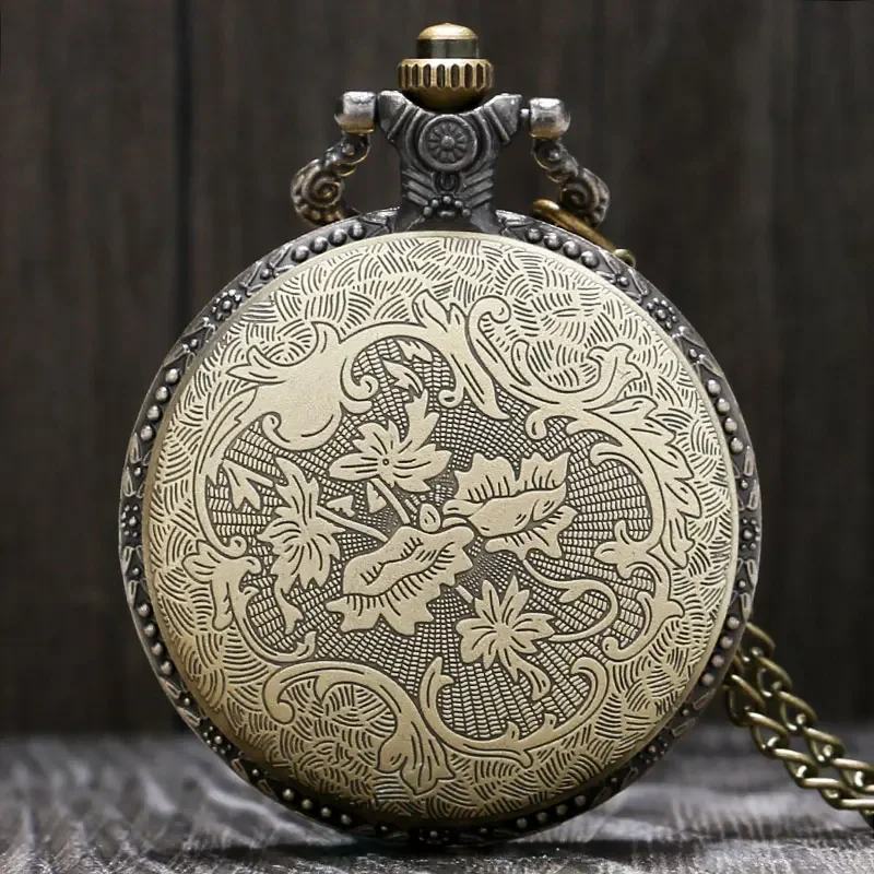 Vintage Style Bible Philippian Jesus Christ Christian Bronze Quartz Pocket Chain Watch Women Men Gift Fashion Necklace Clock