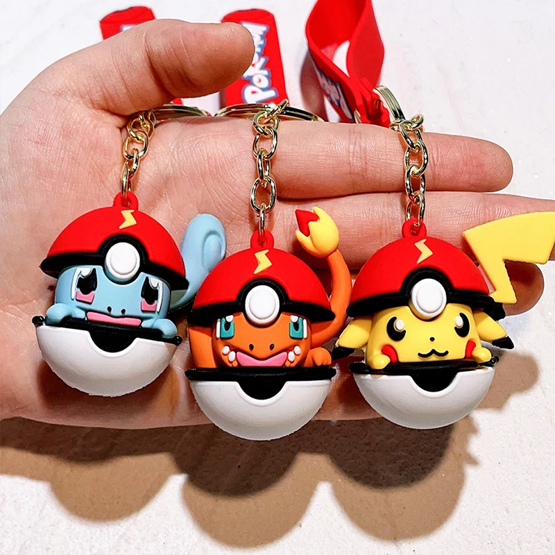 Pokémon Pikachu Fairy Ball Chaveiro, Kawaii Desenhos Animados, Figura de Animação, Saco Criativo Decoração Pingente, Presentes infantis