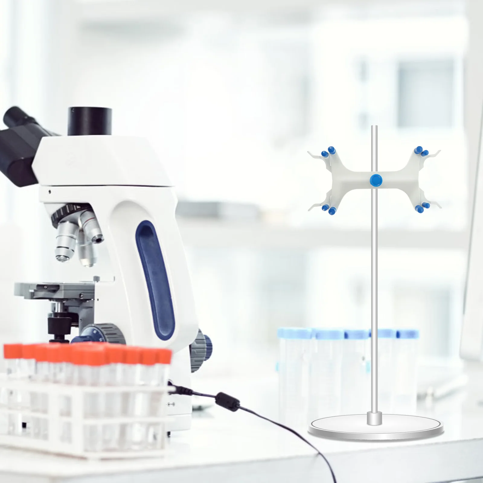 كليب مزدوج الربيع تحميل السيليكون السيطرة مختبر المعايرة المشبك البلاستيك الفراشات نمط حامل السحاحة التدريس