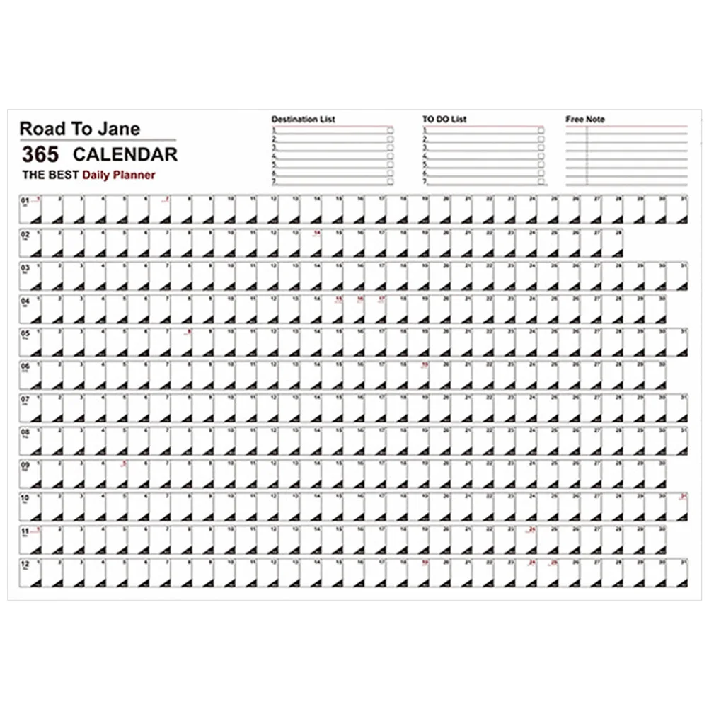 

1pc 2023 Wall Creative Agenda For Home Office Decorative Planner Clear Printing Long-Lasting Wall Calendar School Dormitory