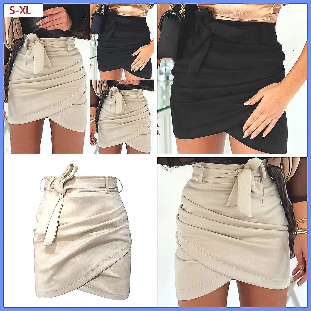 

Women's Sexy High-Waist Pleated Mini Skirt, A-Line Slim Fit Pencil Skirt for Summer, Fast Shipping