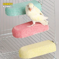 1pc Bird Stand Toy for Parrot Squirrel Hamster Calcium Milk Molar Platform Board Parrot Jumping Platform Grinding Stone Chew Toy