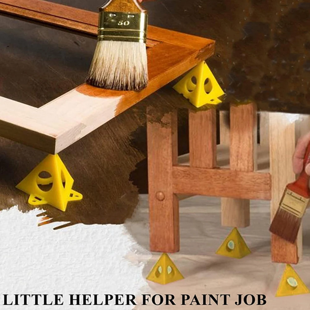 Juego de soportes de pirámide de 10 piezas, herramienta de pintura triangular portátil antideslizante, puertas de armario ligeras, persianas para carpintería y carpintero