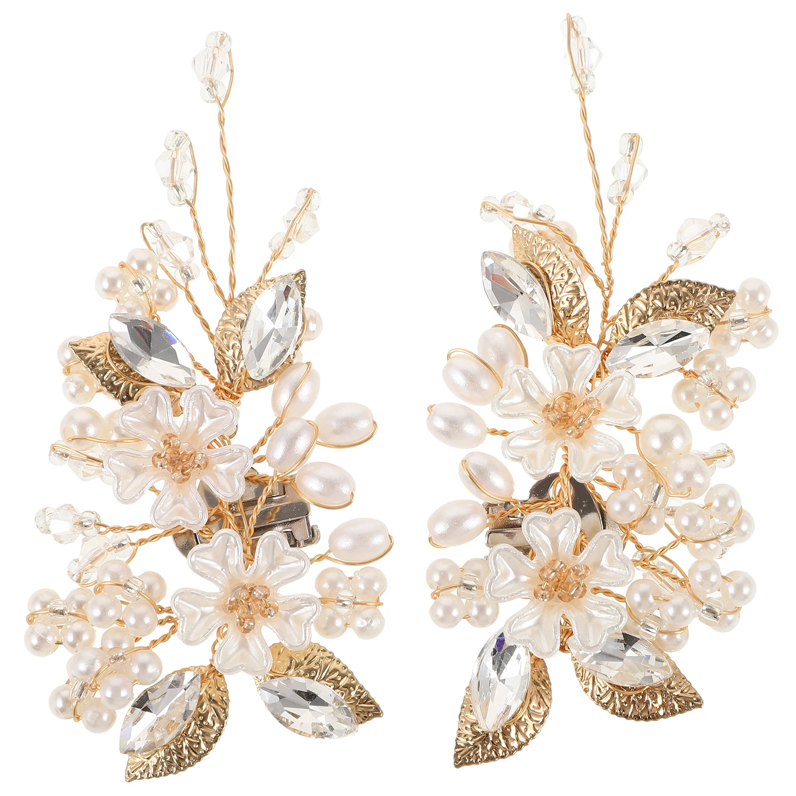 Clips de flores de perlas, accesorios nupciales para boda, decoraciones decorativas, adornos de perlas falsas, hebillas para tacones de tacón, 2 uds.