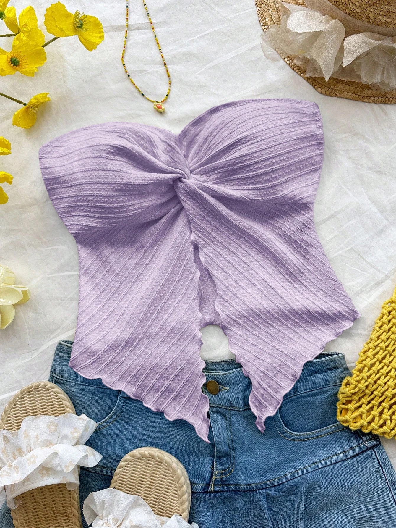 Damenmode, modisch, vielseitig und sexy: Trägerloses Damen-Top
