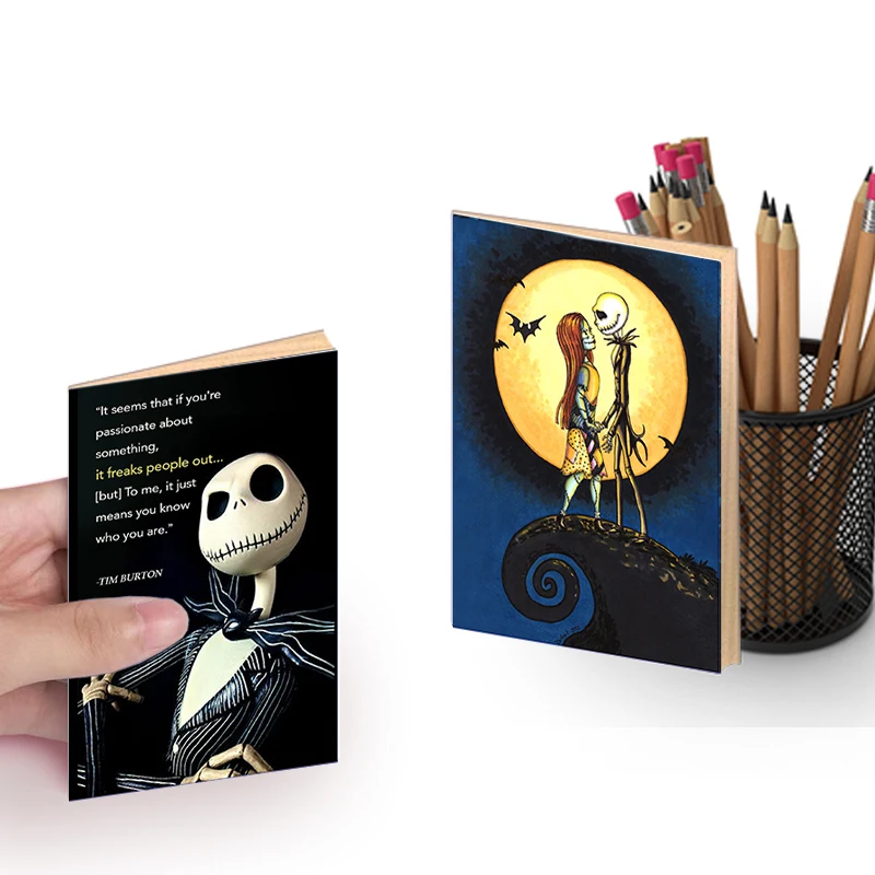 A6 Note Book - Chilling Nightmare Before Christmas - Quotes Notebook Halloween Theme Jack Skelington Sally Poster Cover Cosplay