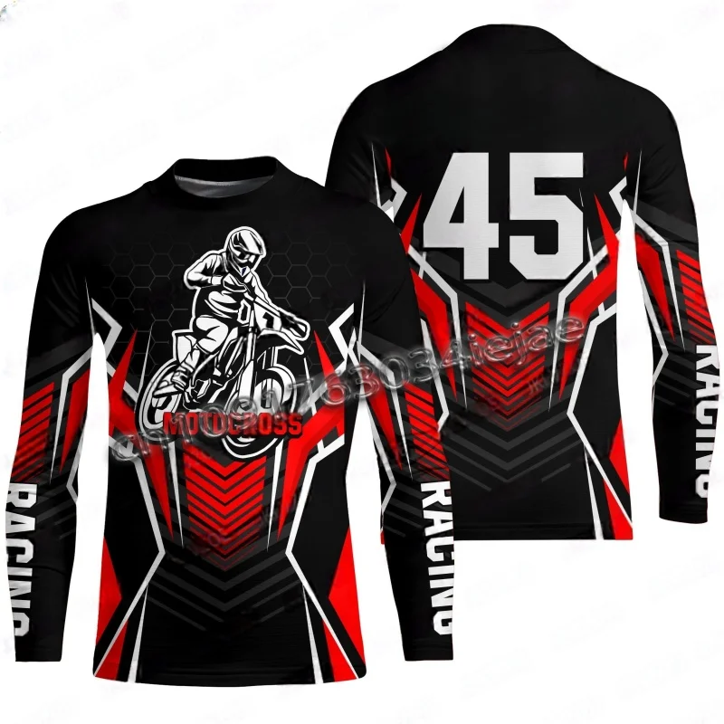 

24/25 Новый гоночный трикотаж для мотокросса, женская и мужская велосипедная футболка с длинным рукавом, спортивная негабаритная дышащая повседневная мотоциклетная спортивная футболка