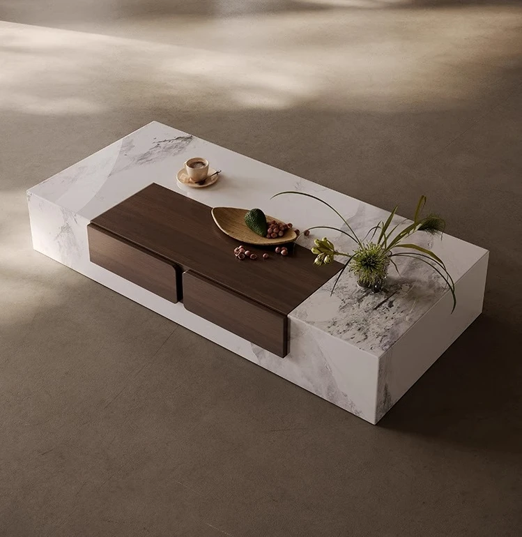 

Slate coffee table Italian minimalist rectangular living room modern minimalist Pandora designer