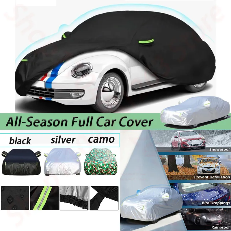 

Custom Car Covers Fit for 1998-2025 Volkswagen New Beetle 2 Door Waterproof All Weather Outdoor Windproof Cover