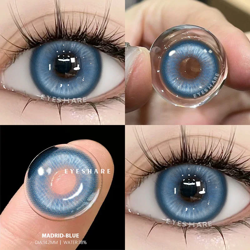 EYESHARE 1 Paar farbige Kontaktlinsen für Augen, blaue Augenkontakte, lila Linsen, Cosplay, rosa Kontaktlinsen, jährliche rote Augenlinsen