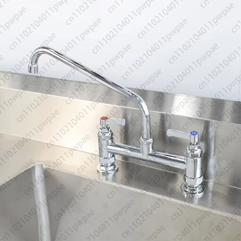 

Faucet, Double-handle Rotating Sink Faucet, Suitable for Kitchens, Milk Tea Shops, and Bars