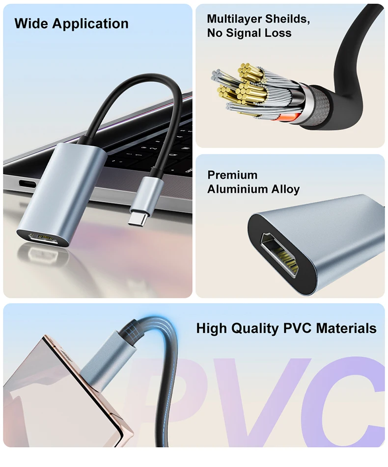 USB-C-auf-HDMI-Adapter 8K, USB-C-Quelle zu HDMI-Display-Konverter 4K für iPhone 18 Pro, MacBook, Chromebook, Laptop, Huawei, Samsung – Detail 3