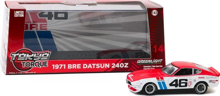 

GreenLight 1:43 1971 BRE Datsun 240Z #46 Simulation alloy car model toy collection ornament children's birthday gift