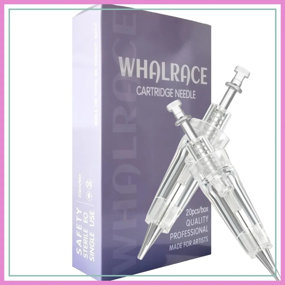

20 PCS 1RL/1P PMU Needles, Disposable Permanent Makeup Cartridge Needles for Eyebrows, Eyeliners, Lip Tinting