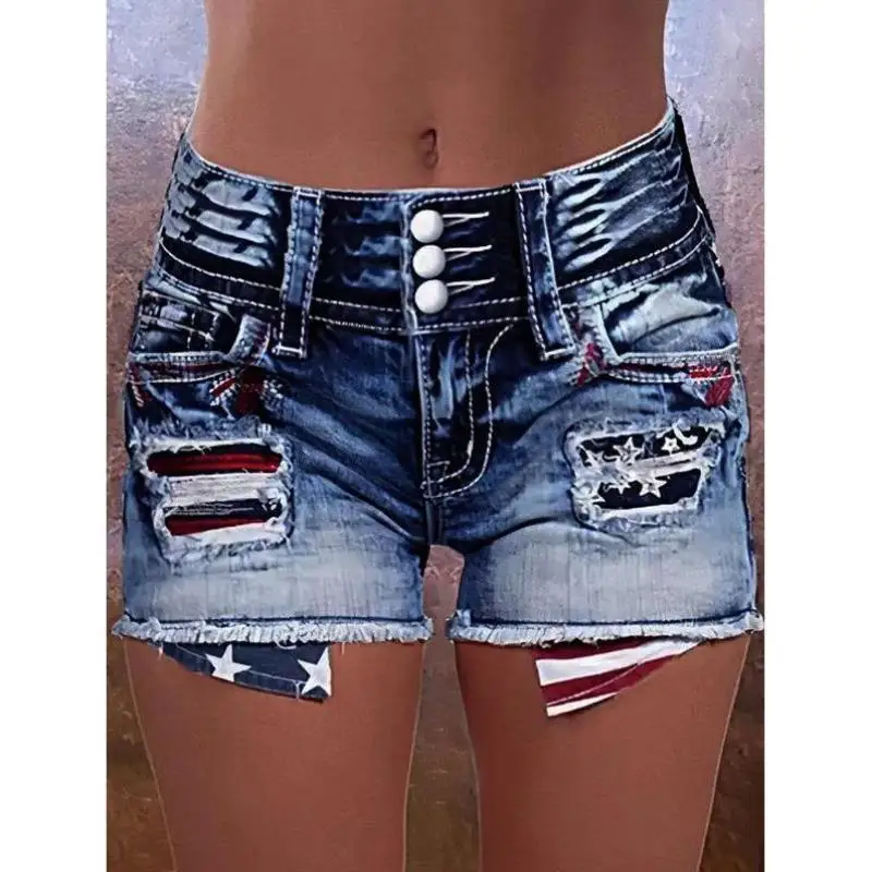 

ex Starry Stripes Patterned orts plus Size Retro Fit for Ciwalk Nine Points Pants Polyester Blend Comfortable Spring ...