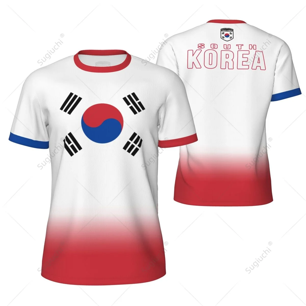 KOREA 3D Print Sports Quick-dry Breathable Men T-shirt Outdoor Football Jersey Team Fan Parent-child Short Sleeve Clothes Summer
