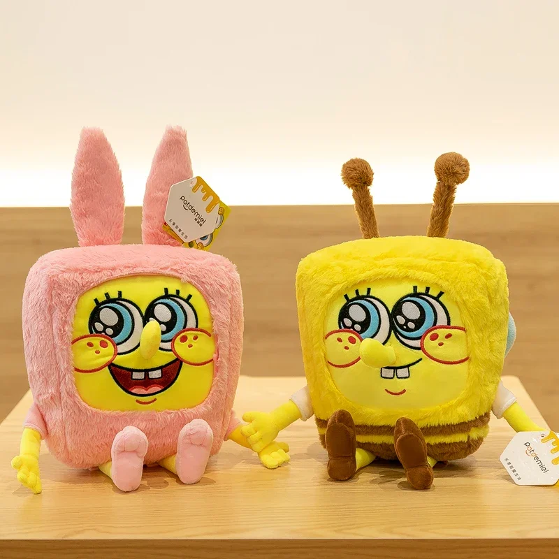 Anime bob esponja calças quadradas patrick estrela rosa kawaii dos desenhos animados cosplay brinquedos de pelúcia boneca presente aniversário para crianças meninas meninos