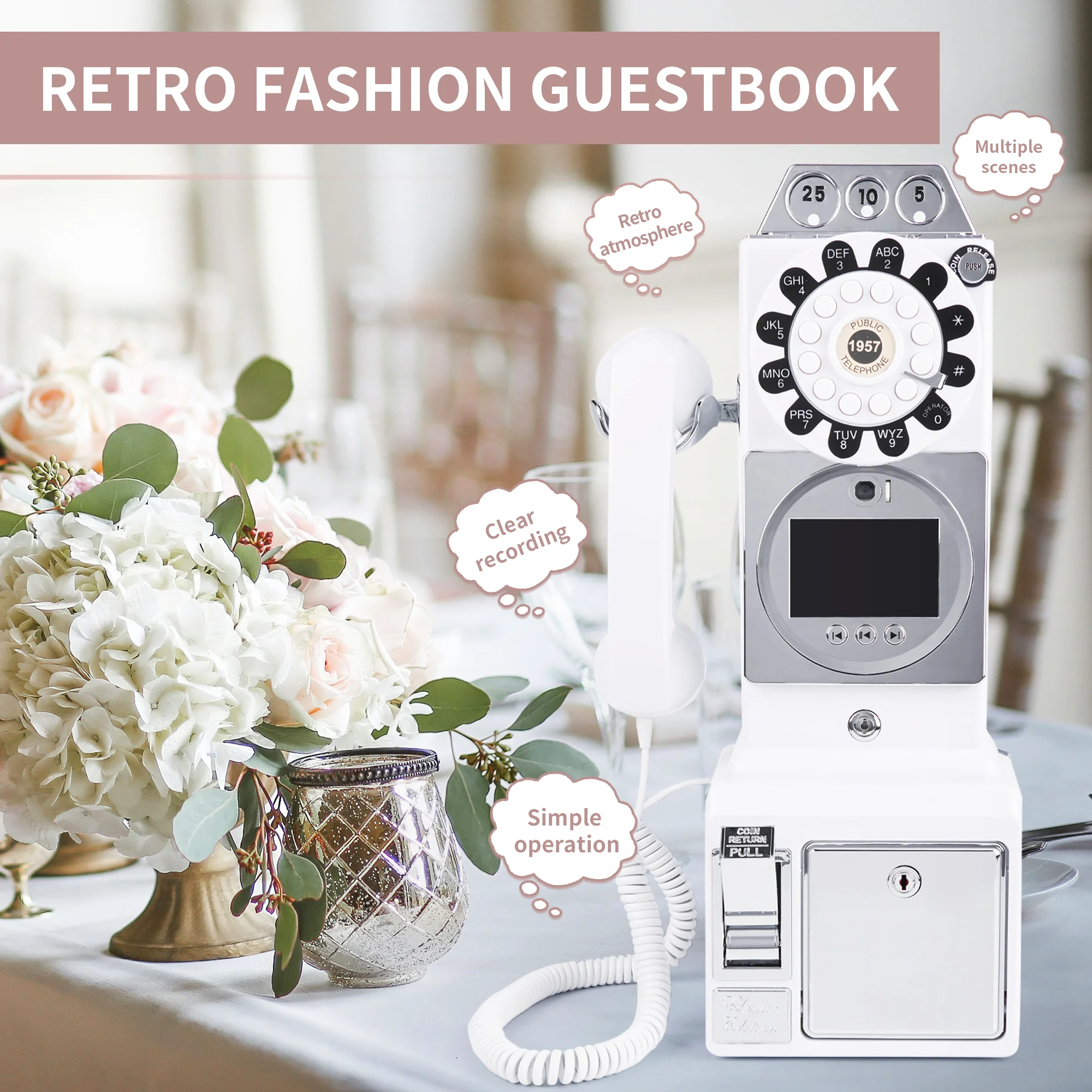 

Voice message book, audio message book, wedding banquet, party greetings, customized audio information, anniversary recording