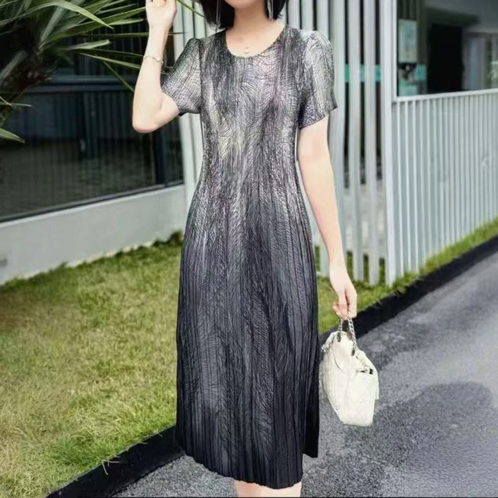 

High-end new loose fashion dress viscose women dress summer clothing for women Loose Regular Fit