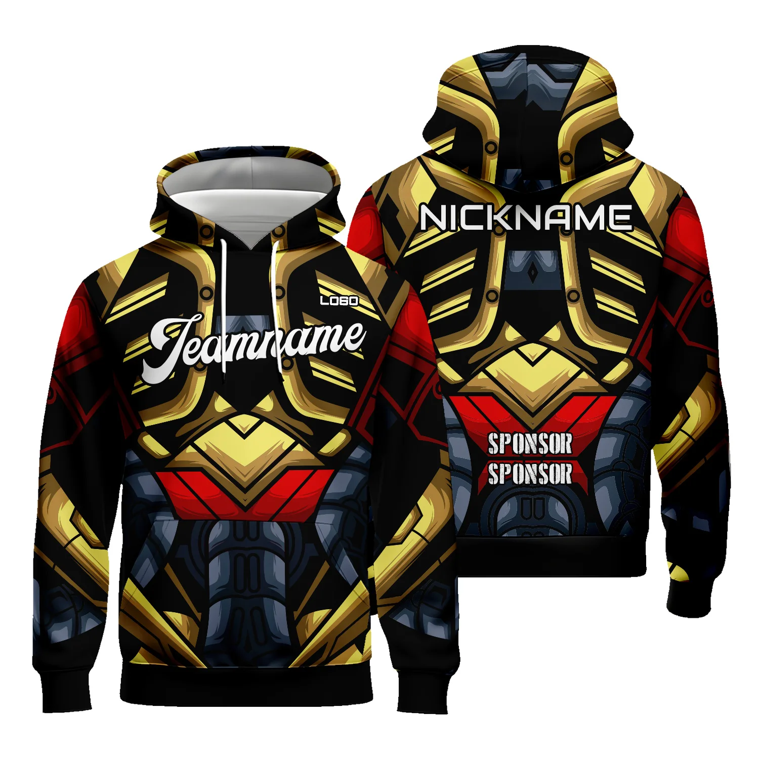 Custom Graphic Hoodies for Men Women Sublimation Loose Fit Sports Collar Drawstring Pullover