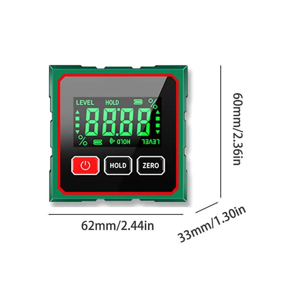 Détecteur d'angle numérique magnétique avec précision Laser, niveau électronique, outils de rénovation de la maison