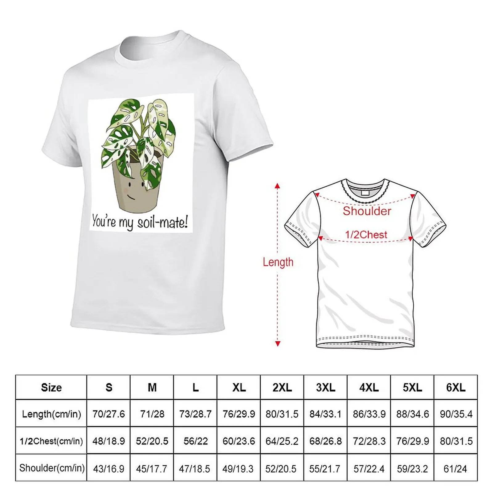 Monstera Deliciosa Variegata (White Monstera) T-Shirt Basic Solid Color Short Sleeve Cotton Top