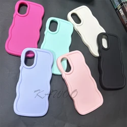 Macaron Colors Curly Frame Soft TPU Case Cover For Oppo A38 A78 A17 A17K A58 4G Reno 8T Wavy Bumper Slim Shockproof Phone Coque