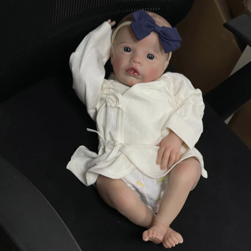 High Quality Handmade Collectible Art Doll 19'' Primrose Awake Hand Draw Bebe Lifelike Visible Veins  Gift for Child
