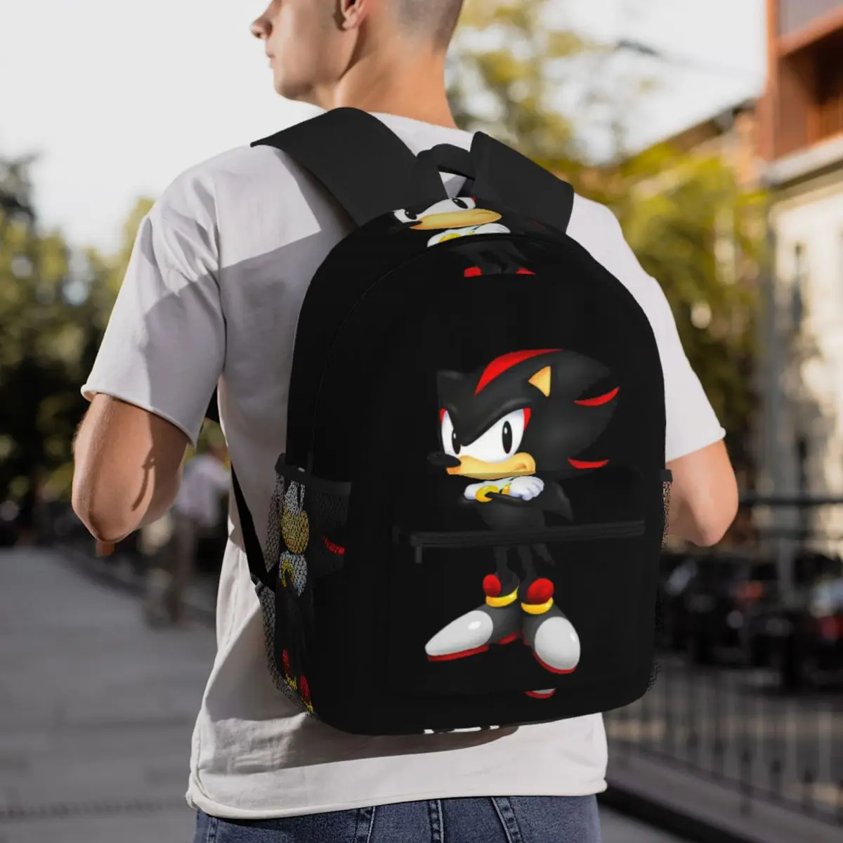 Shadow The Hedgehog Backpack Daypack Large Capacity Children BookBag School Bag Shoulder Bags for Men Women