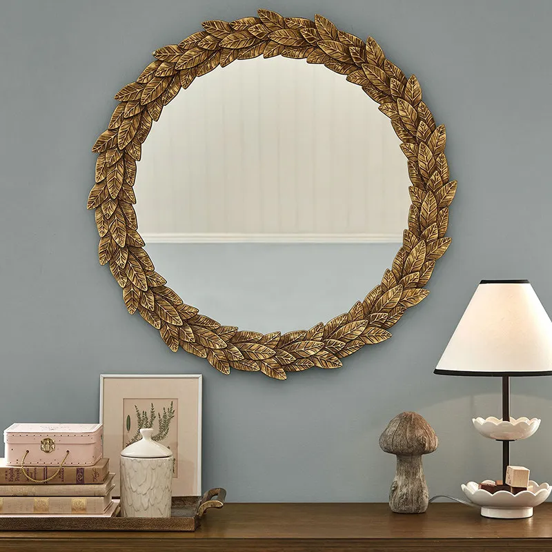 Circular Wall Mirror Living Room Modern Vanity Items Girls Men Bedroom Bathroom Luxury Mirror Hanging Espelhos Home Products