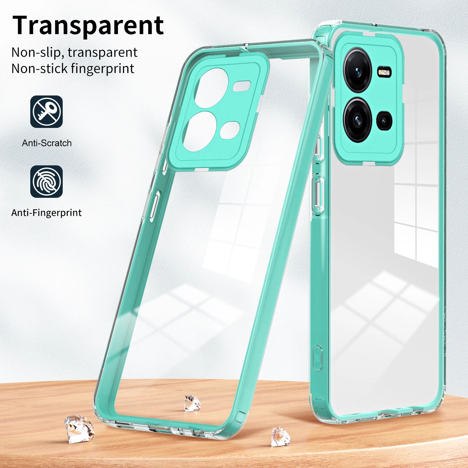 3 IN 1 Frame Clear Case for Vivo V25 5G V25E Luxury Transparent Soft Silicone Hard Back Shockproof Phone Cover VIVO V 25 25E 5G