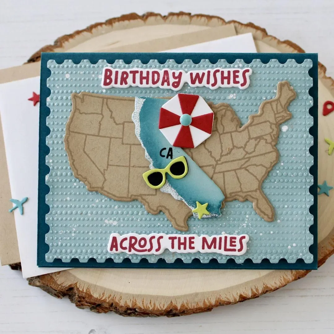 June 2026 New Taylored Metal Cutting Dies Stamps for DIY Scrapbook Diary Across the Miles Close at Heart America 50 Continents
