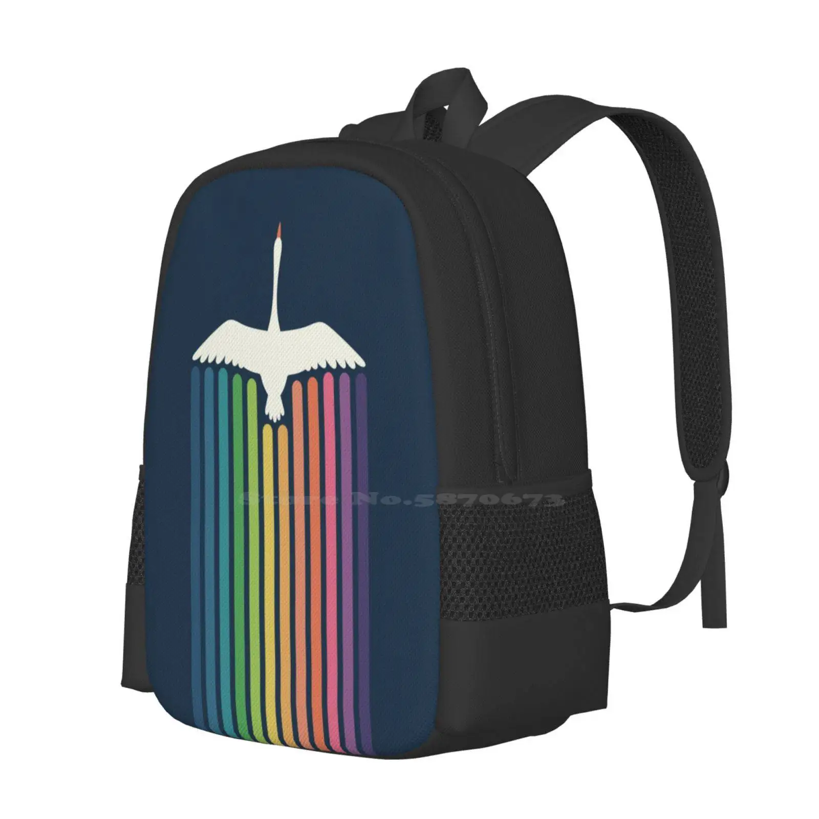 The Sky Is Not The Limit Hot Sale Schoolbag Backpack Fashion Bags Swan Birds Ldream Pride Fly Sky Rainbow Animals Space Up Kids