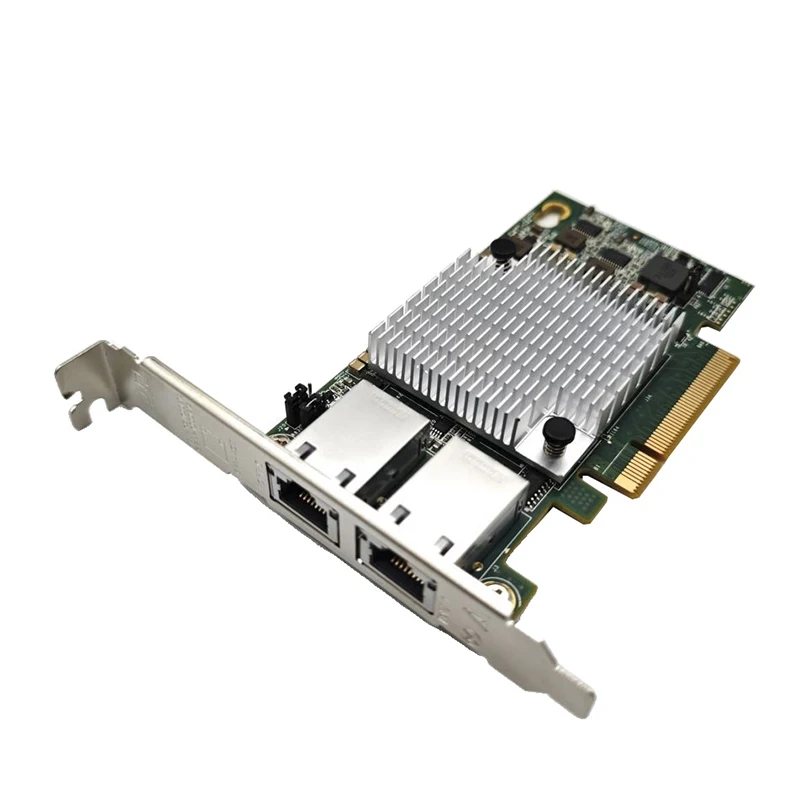 Placa ethernet de servidor de porta dupla 10g X540-T2 PCIE-X8 adaptador de extensão de rede 2 portas 10 gigabit rj45 fio pc lan controlador pciex16