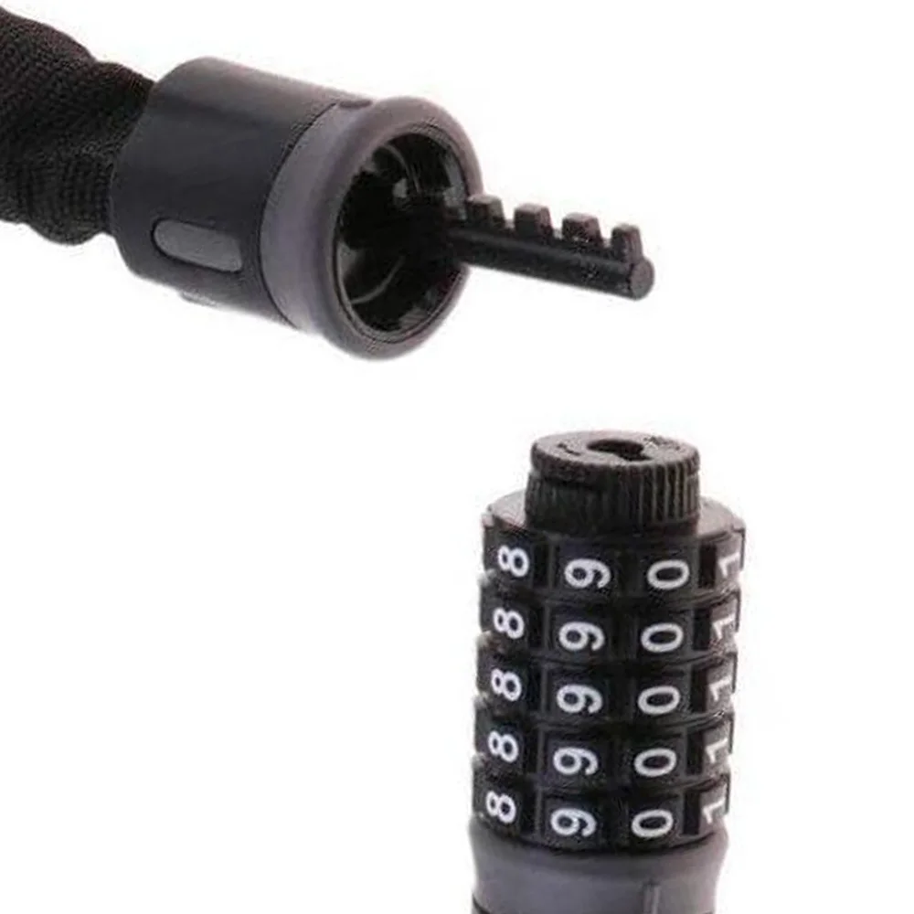 Universal 5-Digit Combination Bike Chain Lock Motorcycle Chain Lock Vehicle Security Lock - view 3