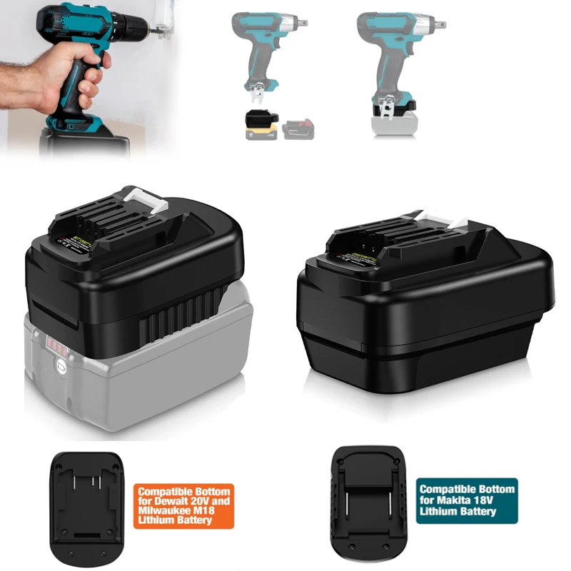 

Adapter for Makita 18V to 12V for Dewalt 20V for Milwaukee 18V Li-Ion Battery to Makita 12V Li-Ion Battery Power Tools