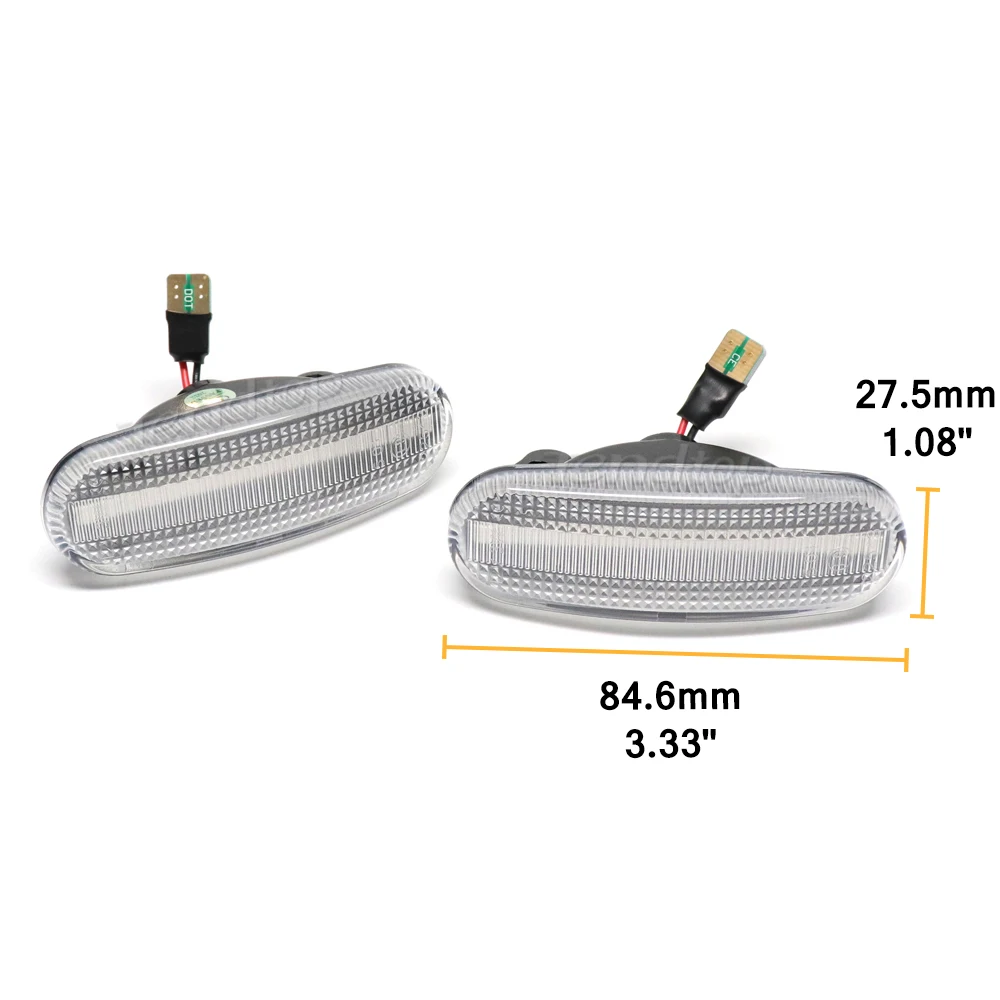 Динамический автомобильный светодиодный боковой габаритный фонарь указателя поворота для Fiat Panda Punto Evo Stilo Qubo Peugeot Citroen Lancia Musa