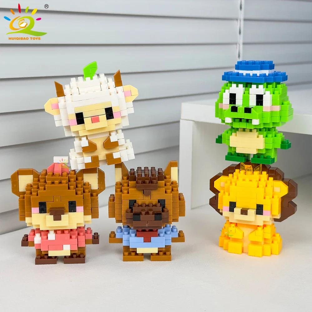 มินิน่ารัก Anima Micro Building Blocks 3D เพชร LION อิฐ DIY City Construction ของเล่นเด็กของขวัญเด็ก