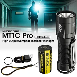 Torcia LED NITECORE MT1C Pro 1000 lumen con 1600mAh NL1619R batteria ricaricabile a USB-C porte mini torcia EDC da campeggio all'aperto