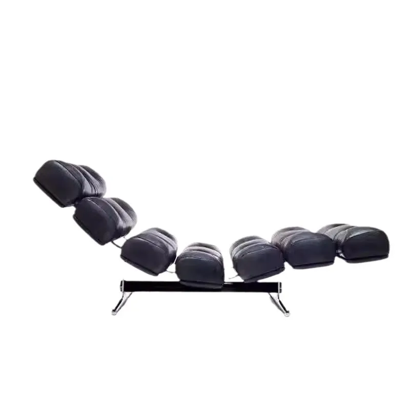 

Nordic designer stainless steel metal single chair home retro art sofa chair Internet celebrity lazy leisure recliner