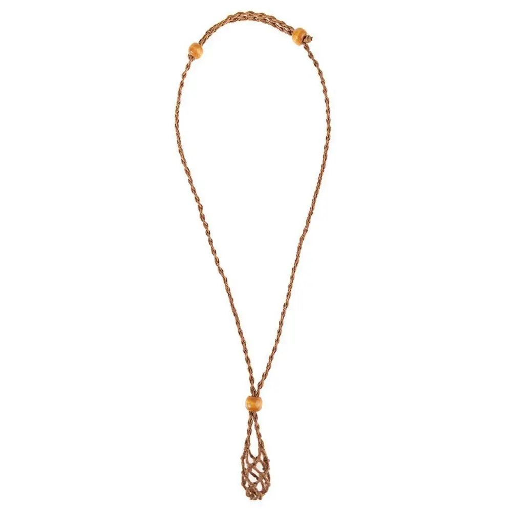 

С регулируемой длиной, плетеный вручную пустой держатель для камня, держатель для ожерелья с кристаллами, плетеный шнур для ожерелья, шнур для ожерелья