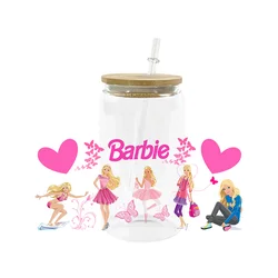 Miniso 3D Cartoon Blonde Girl Naklejka 16oz UV DTF Cup Wrap Transfers Naklejki Zmywalne Niestandardowe Logo DIY Kubek Naklejka