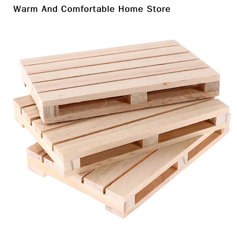 【SE】1pc Mini Unfinished Wooden Pallet Beverage Coasters for Hot and Cold Drinks Wood Pallet Coasters Flower Pot Cushion