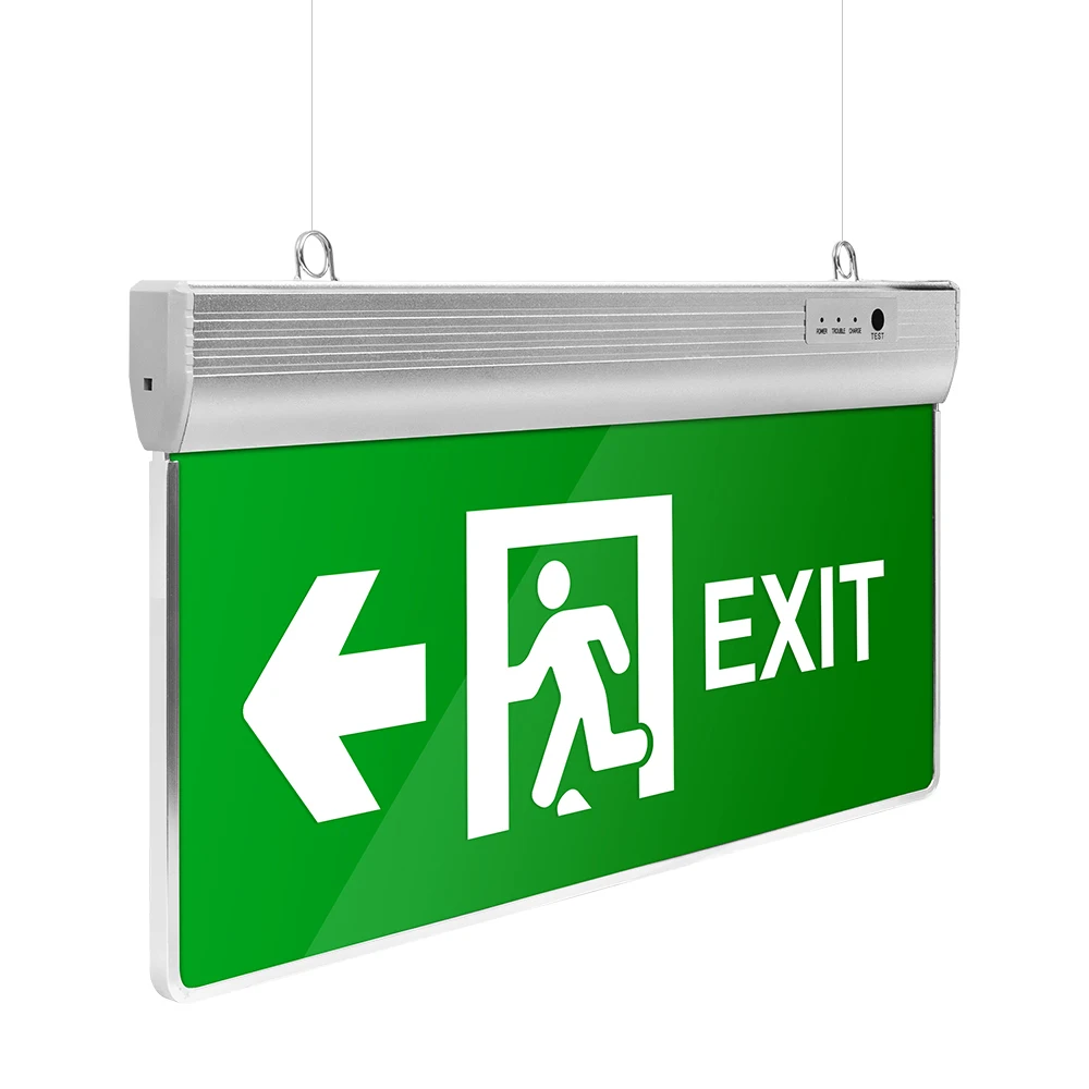 LED Fire Emergency Light Charging Exit Sign Fire Safety Waterproof LED Emergency Light