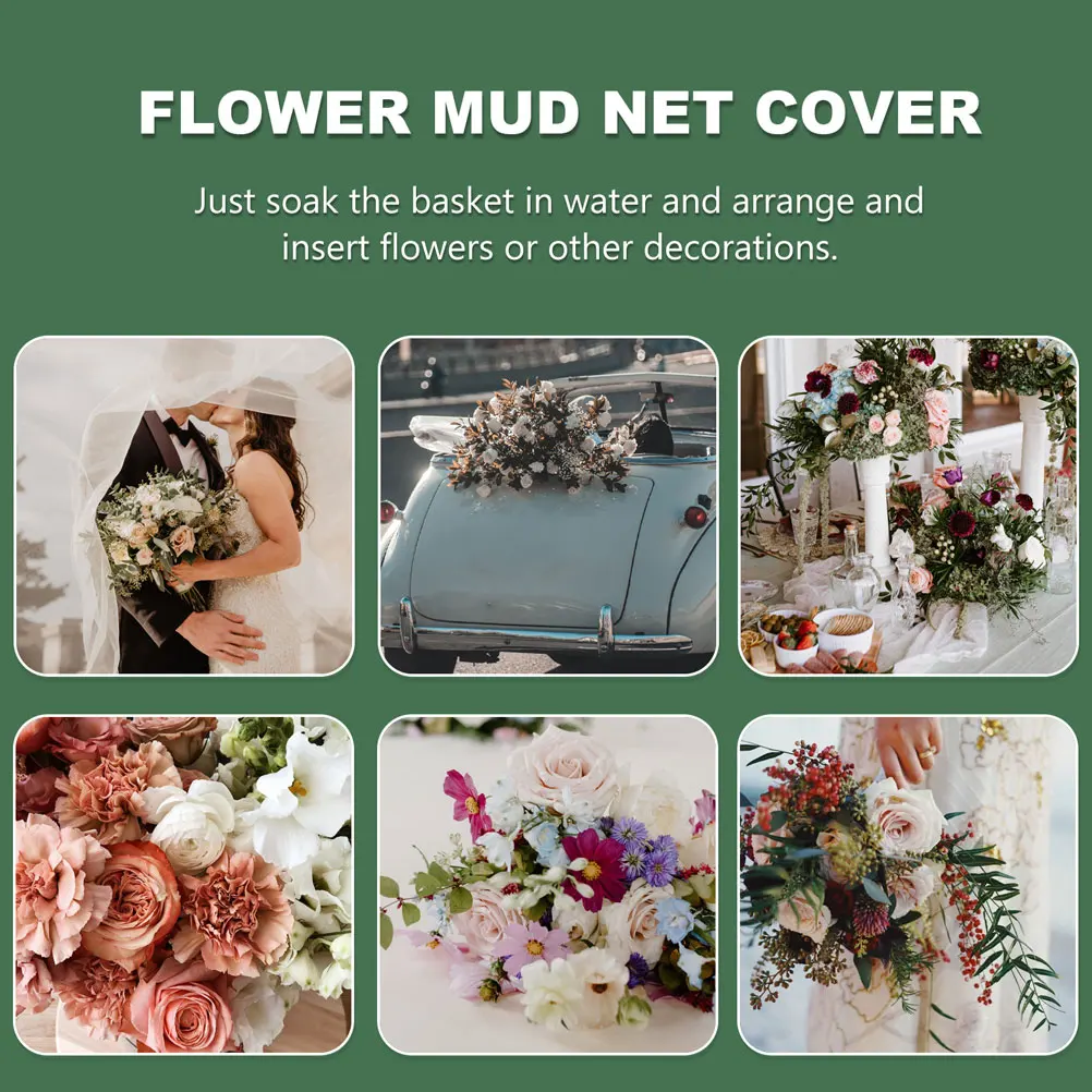 

20 Pcs Floral Mud Cage Fixation Net Grid Arranging Holder Wedding Decor Supplies Flower Shop Accessories Soil Basket