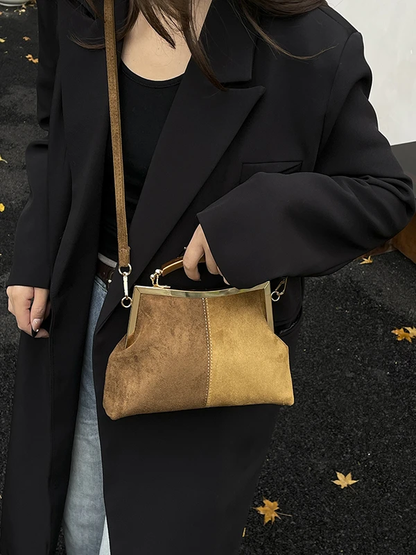 

Высококачественная матовая бархатная сумка ell, женская сумка через плечо, сумка через плечо в стиле ретро, новинка зимы Sle Faionable